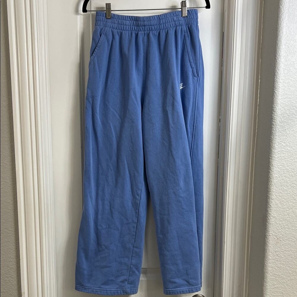 Nike Kids' Sportswear Club Fleece Wide Leg Sweatpants Size XL Blue